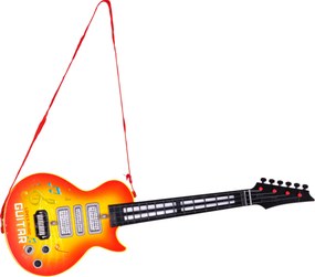 MULTISTORE Detská rocková gitara s LED, infračerveným senzorom a 8 melódiami pre deti 3+