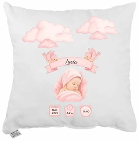 Vankúš s vlastnou potlačou Dievča 40x40 cm EMI