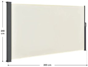 InternetovaZahrada Bočná markíza Dubaj 300 x 180 cm - béžová
