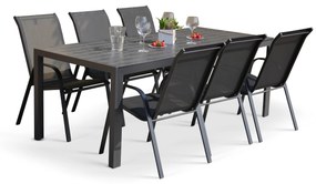 Záhradný jedálenský set Viking XL + 6x kovová stolička Ramada