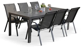 Záhradný jedálenský set Viking XL + 6x kovová stolička Ramada