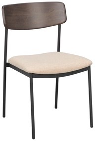 Krémovo-tmavohnedé jedálenské stoličky v súprave 2 ks Maymont – Rowico