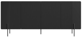 Komoda Malmi 200 cm - čierny mat / čierna