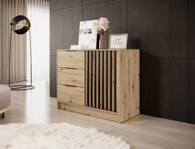 PIA Komoda so zásuvkami Nelly K2 - dub artisan / čierna