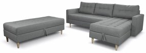 Furniture Sobczak Rohová sedacia súprava Pires s taburetom - Petrolejová