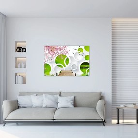 Obraz - Mólo nad jazerom (90x60 cm)