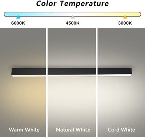 Brilagi - LED Kúpeľňové stropné svietidlo SLEEKLINE LED/40W/230V čierne IP44