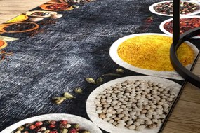 Protišmykový behúň LOTUS KITCHEN 40580 sivý / žltý