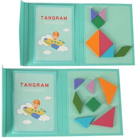 KIK Magnetické puzzle 3D tangramy