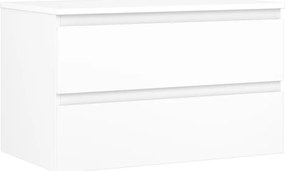 Mexen Orio, kúpeľňová skrinka 80 cm s hornou časťou, 2 zásuvky, biela matná, 91A10-08047-2-BFFC01