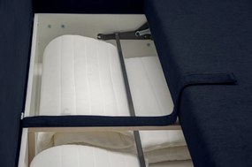 Pohovka rozkladacia na lôžko Genf, tmavo modrá látka