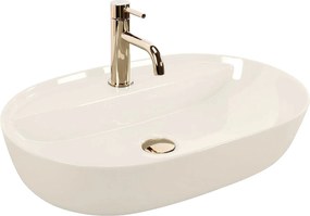 Rea Aura, umývadlo na dosku 610x410x130, ecru lesklá, REA-U4589