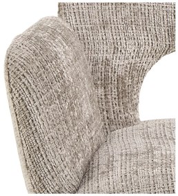 Svetlosivé čalúnené jedálenské kreslo s podrúčkami Graham – Actona