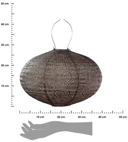SOLÁRNY LAMPÁŠ OVAL 27X40 CM BÉŽOVÁ