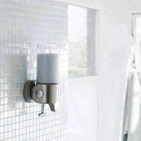 Nástenný dávkovač mydla z nerezovej ocele v striebornej farbe 440 ml - simplehuman