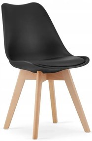 Jedálenská zostava TODI 60cm okrúhly stolový set čierny + 2 stoličky MARK čierne