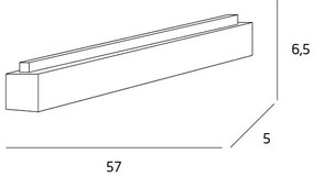 MAXLIGHT C0124 - LED Stropné svietidlo LINEAR LED/18W/230V 57 cm biela