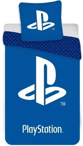 Bavlnené posteľné obliečky PlayStation - motív Logo - 100% bavlna - 70 x 90 cm + 140 x 200 cm
