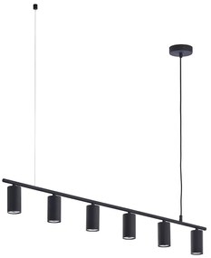 TK Lighting Luster na lanku LOGAN BLACK 6xGU10/10W/230V TK4428