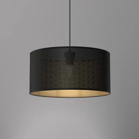 Luster na lanku LOFT SHADE 1xE27/60W/230V pr. 40 cm čierna/zlatá
