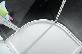 Polysan Polysan, ZOOM LINE štvrťkruhová sprchová zástena 900x900mm, číre sklo, ľavá, ZL2615L