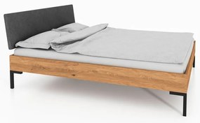 Dvojlôžková posteľ z dubového dreva s čalúneným čelom 140x200 cm Abises 1 - The Beds
