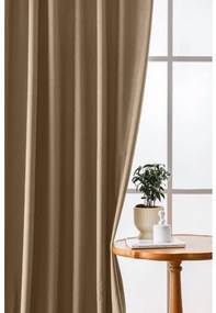 Svetlohnedý zatemňovací záves VELVET 140x250 cm Zavesenie: Kovové krúžky