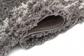 TA Koberec G940B TMAVO ŠEDÁ/KRÉMOVÁ BOHO STRAPCE