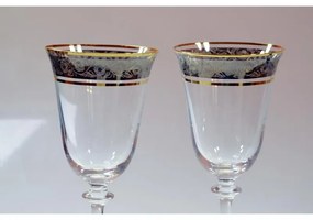 BOHEMIA ANGELA ZLATO-PLATINOVÝ POHÁR 185 ML SADA 6 KS