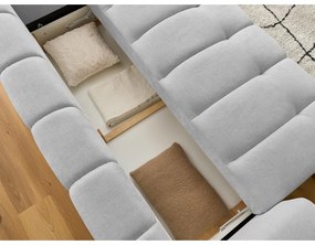Svetlosivá rozkladacia/s úložným priestorom pohovka 251 cm Fuji – Bobochic Paris