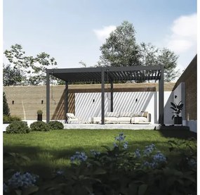Pergola bioklimatická Rojaplast Intro Neo 530 x 300 x 255 cm voľne stojaca antracit