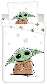 Jerry Fabrics Detské bavlnené obliečky – Star Wars Baby Yoda