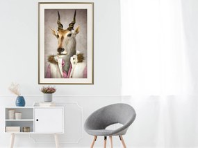 Artgeist Plagát - Antelope Jessica [Poster] Veľkosť: 20x30, Verzia: Zlatý rám
