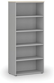 Kancelársky regál PRIMO GRAY, 1781 x 800 x 420 mm, sivá/breza