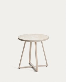 Okrúhly záhradný stolík s keramickou doskou ø 45 cm Tella – Kave Home