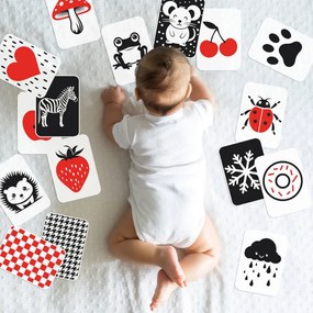 Montessori kontrastné karty pre bábätká