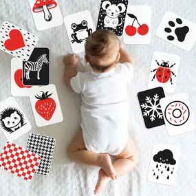 Montessori kontrastné karty pre bábätká