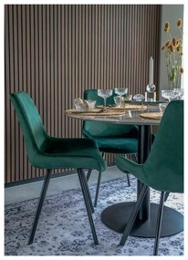 Okrúhly jedálenský stôl s doskou v dekore mramoru ø 110 cm Bolzano – House Nordic