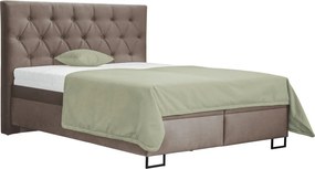 Posteľ Amy 180x200 cm, svetlo hnedá látka