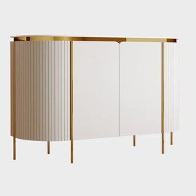 KOMODA ADALIA BIELY MRAMOR + ZLATÁ 140 cm