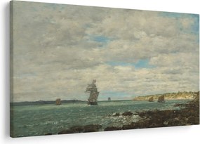 Obraz - Eugène Boudin, Coast of Brittany, reprodukcia (90x60 cm)