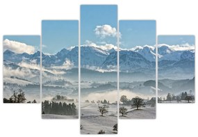 Obraz zasnežených hôr (150x105 cm)