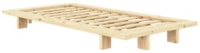 Jednolôžková posteľ z borovicového dreva s roštom v prírodnej farbe 90x200 cm Japan – Karup Design