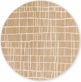 Ted Baker, Kusový koberec Ted Baker Haringey 106388 Natural White kruh, 200x200, béžová, chodba / predsieň