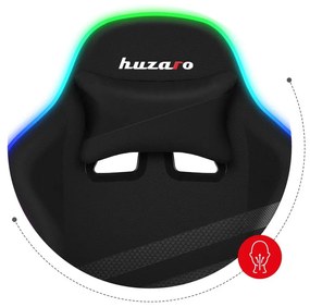 Huzaro Herné kreslo Force 4.4 s LED osvetlením - černá