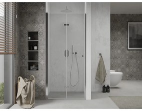 Mexen Lima, skladacie sprchové dvere do otvoru 85 x 190 cm, 6mm číre sklo, chrómový profil, 856-085-000-01-00