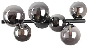 Ideal Lux - LED Prisadený luster PERLAGE 6xG9/3W/230V 49 cm čierna/dymová