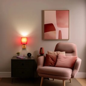 Brilagi - Nástenná lampa NUBILA WOOD 1xE27/25W/230V dub/ružová