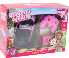 LEAN Toys Konvertibilné RC autíčko na diaľkové ovládanie pre bábiky ružové