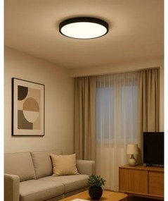 LED stropné svietidlo LED/32W/230V 3000/4000/6500K pr. 40 cm čierna